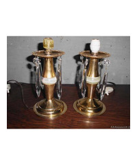Coppia lampade da tavolo in ottone epoca 900' - Biella