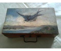 Antica scatola in legno dipinto - Milano